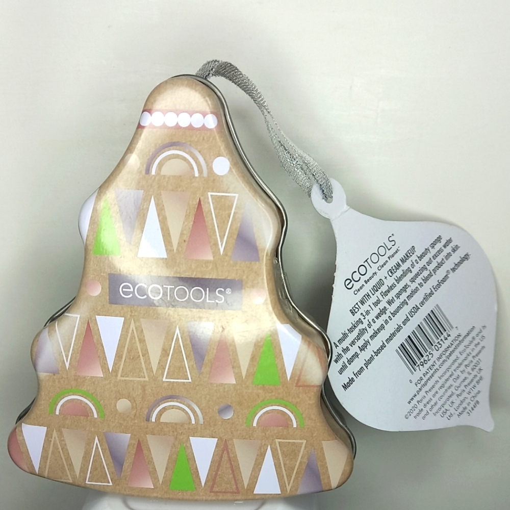 EcoTools 3-in-1 Beauty Sponges in Metal Ornament Tin